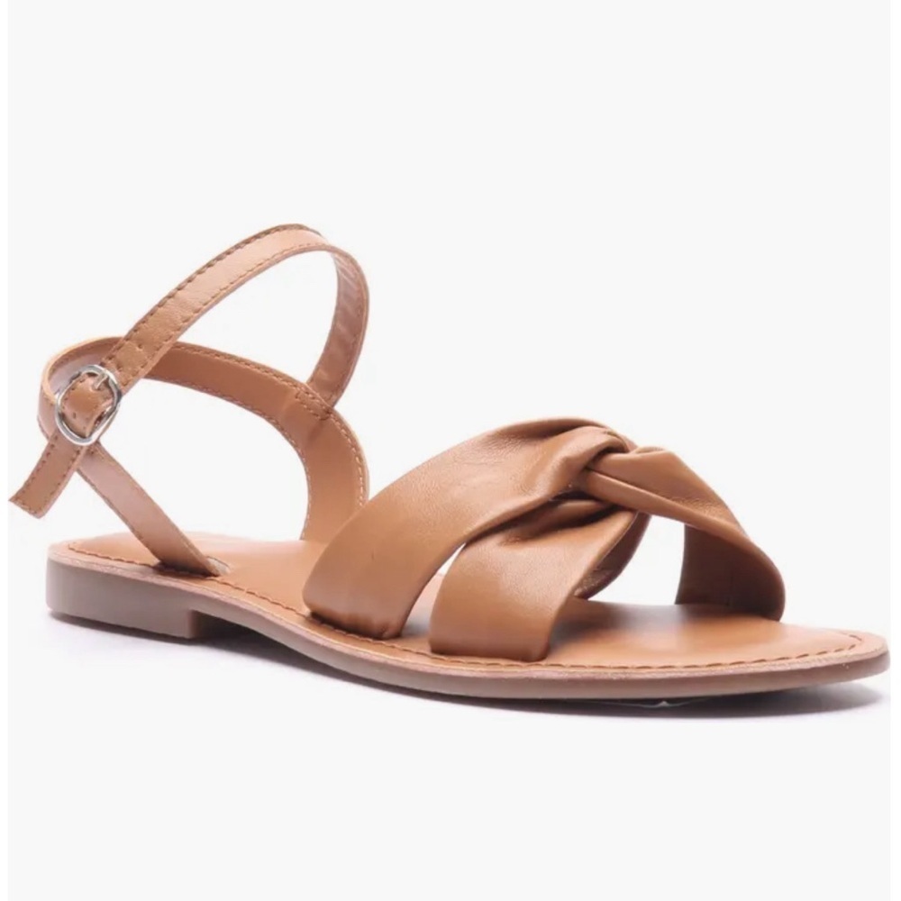 CREVO $80 Shoes Women’s Lark Leather Sandals Chestnut Size 5.5 NWT